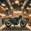 クラシックなKawasaki Z900RSがヴィンテージガレージに佇む、資産価値のある高級バイクの象徴的シーン