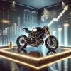 高級バイク投資と資産運用戦略を象徴するモダンな展示空間とカスタムバイク